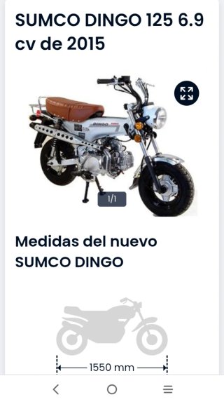 Moto Sunco Dingo 125cc Marrón/Blanca