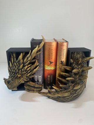 Figura Dragón Impresa 3D Dorada