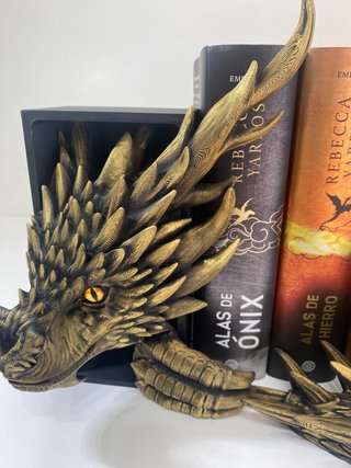 Figura Dragón Impresa 3D Dorada