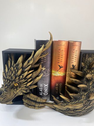Figura Dragón Impresa 3D Dorada