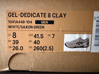 Zapatillas NUEVAS Asics GEL-DEDICATE 8 CLAY