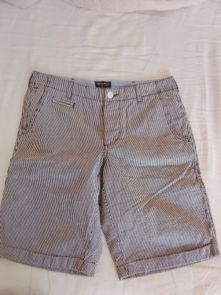 Pantaloncini Woolrich righe blu e bianche