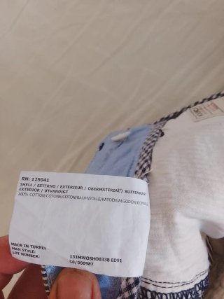 Pantaloncini Woolrich righe blu e bianche