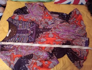 Blusón fino Nymphaea Alba estampado