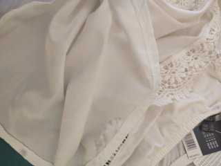 Vestido blanco talla S con encaje.Con etiquetas.
