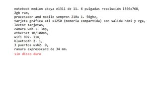 Notebook e1311 Akoya Medion portátil