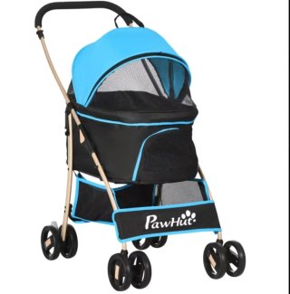 Carrito para Perros PawHut 3 en 1 Plegable+ Regalo