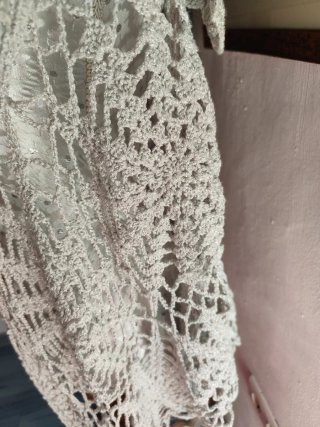 Chal crochet gris