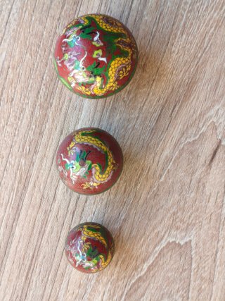 Set 3 Cajitas Joyero Nido Cloisonné Vintage
