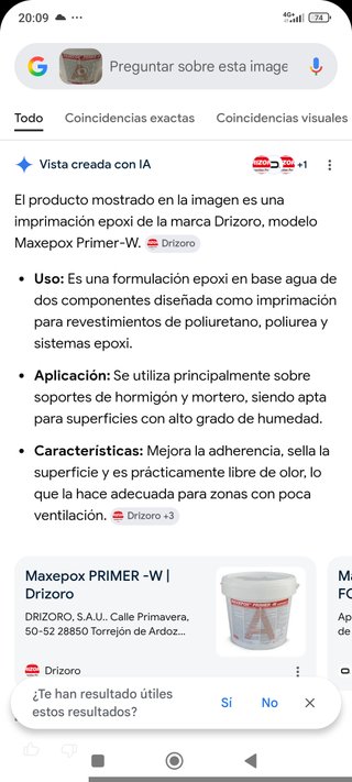 Imprimación para paredes suelos hormigón 20 k