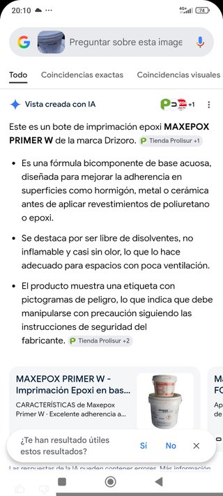Imprimación para paredes suelos hormigón 20 k