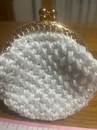 Pochette portamonete uncinetto bianco