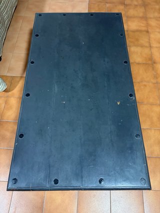 Mesa rústica madera y metal