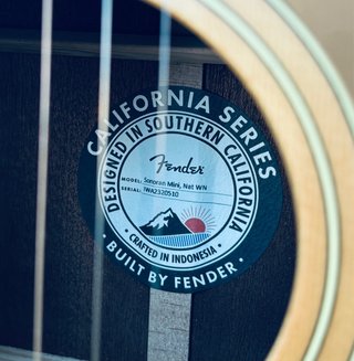 Fender Sonoran Mini Nat Wn Guitarra Acústica