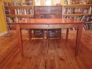 Mesa de comedor extensible madera noble