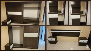 Dormitorio Completo Madera Wengue