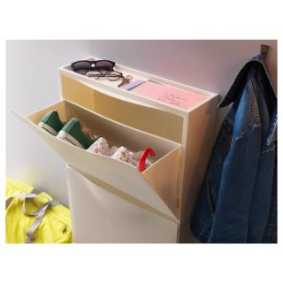 2 Zapateros Trones Ikea Blancos