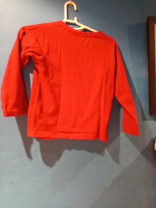 Camisetas  manga larga niño calavera y roja