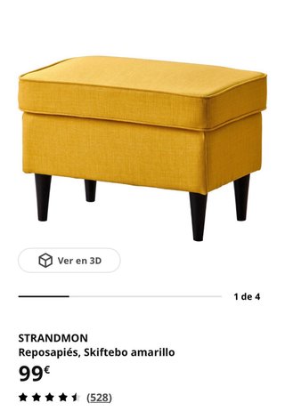 Solo oggi: poltrona gialla Ikea con poggiapiedi