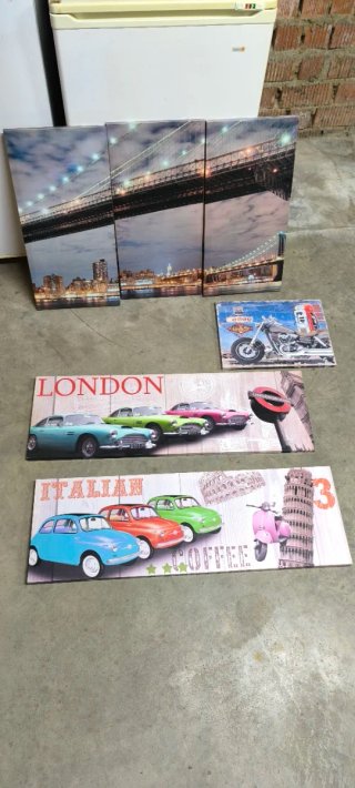 Conjunto de 4 cuadros modernos