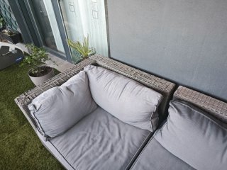 Conjunto sofá de jardín