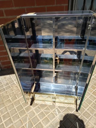 Armario de baño espejo dorado
