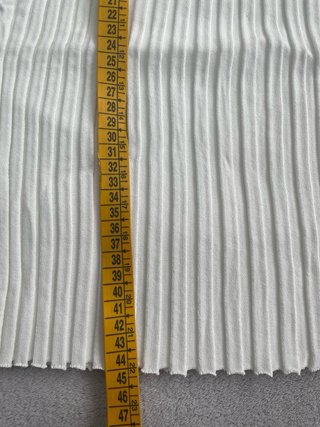 Top canalé elástico cuello perkins blanco Talla M