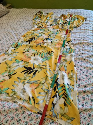 Vestido Midi Roberto Torretta Tropical Talla 42