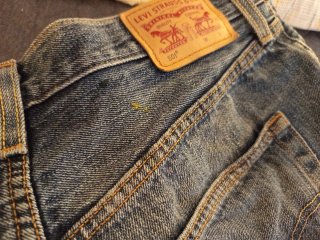 Shorts vaqueros Levi's deshilachados azules Talla