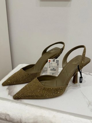Zapatos Zara brillos 39