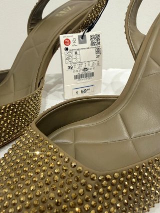Zapatos Zara brillos 39