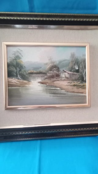 3 quadri ad olio dipinti a mano su tavola