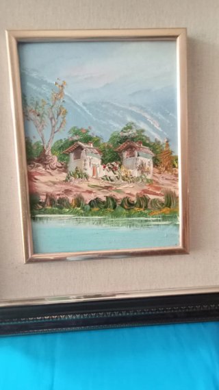 3 quadri ad olio dipinti a mano su tavola