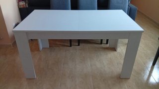 Mesa extensible blanca madera