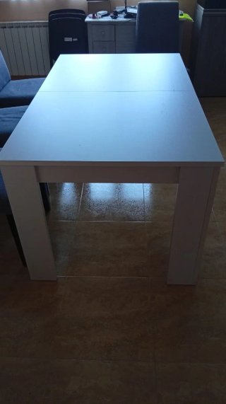 Mesa extensible blanca madera