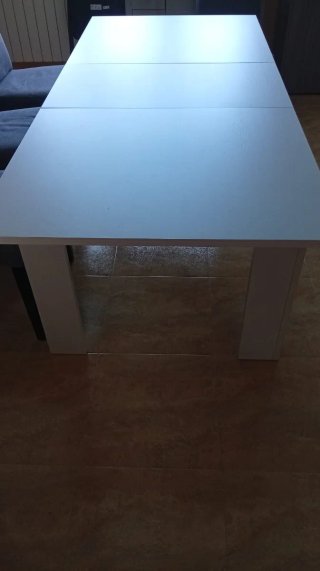 Mesa extensible blanca madera