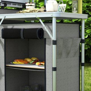 Mueble Cocina Camping Plegable 3 Mesas