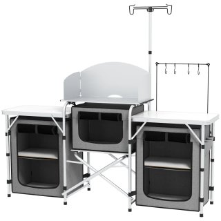 Mueble Cocina Camping Plegable 3 Mesas