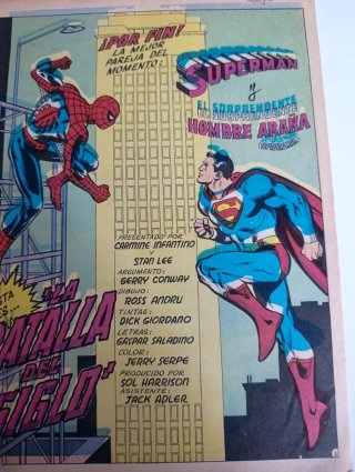 Cómic Superman VS Spiderman
