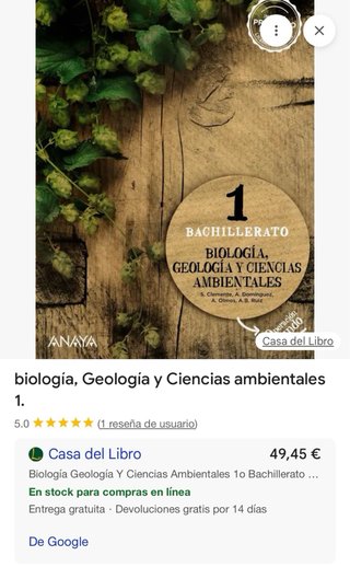 Biología, Geología y Ciencias Ambientales 1 Bac...