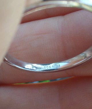 Anello Argento 925 Ceramica Nera