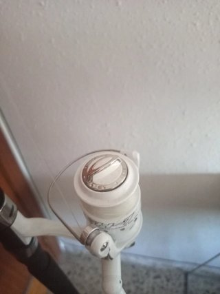 Caña de pescar con carrete