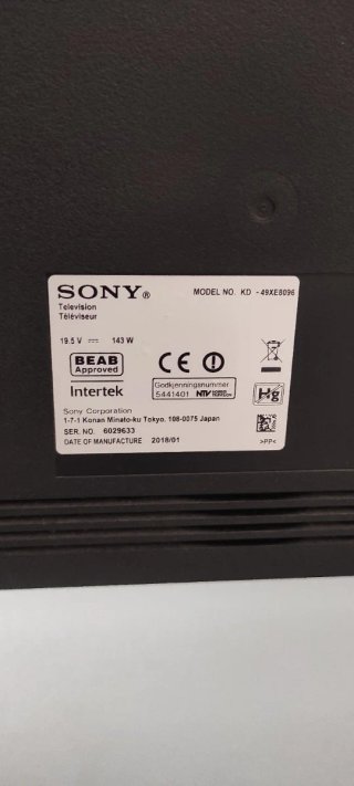 TV Sony Bravia 49 49EX8096