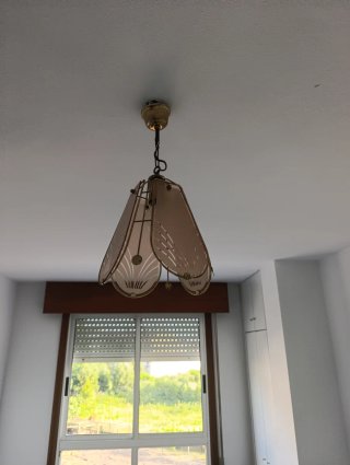 2 Lámparas Cristal Rosa