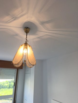 2 Lámparas Cristal Rosa