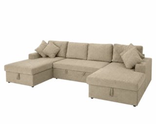 Sofá Cama Chaise Longue Beige