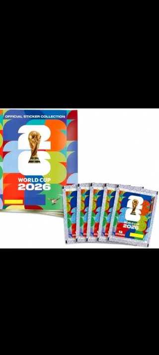 Álbum Coleccionista Mundial 2026 con 4 sobres