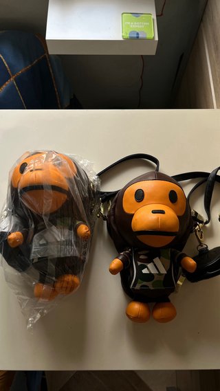 Bolso Adidas x Bape Negro Naranja