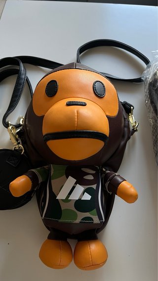 Bolso Adidas x Bape Negro Naranja