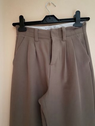 Pantalón Stradivarius Wide Leg T.32 Marrón